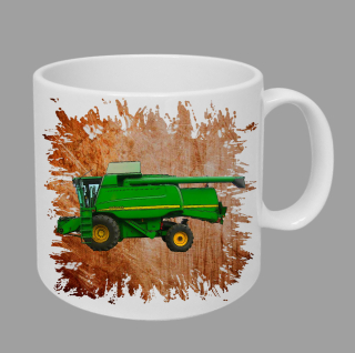 Moon River John Deere 9660 hrnek s kombajnem oranžový obsah 330 ml