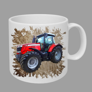 Moon River Massey Ferguson  7718 hrnek s traktorem hnědý obsah 330 ml