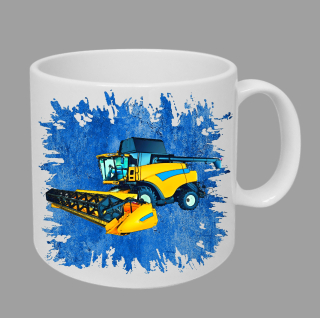 Moon River New Holland cr9090 hrnek s kombajnem modrý obsah 330 ml