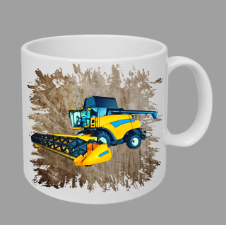 Moon River New Holland cr9090 hrnek s kombajnem hnědý obsah 330 ml