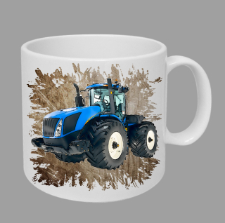 Moon River New Holland T9 hrnek s traktorem hnědý obsah 330 ml