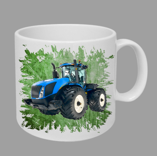 Moon River New Holland T9 hrnek s traktorem zelený obsah 330 ml