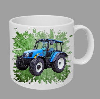 Moon River New Holland T5050 hrnek s traktorem zelený obsah 330 ml