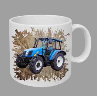 Moon River New Holland T5050 hrnek s traktorem hnědý obsah 330 ml