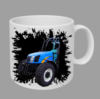 Moon River New Holland T5050 hrnek s traktorem černý obsah 330 ml