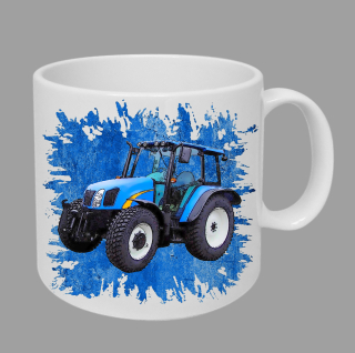 Moon River New Holland T5050 hrnek s traktorem modrý obsah 330 ml