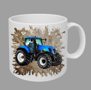 Moon River New Holland T7070 hrnek s traktorem hnědý obsah 330 ml