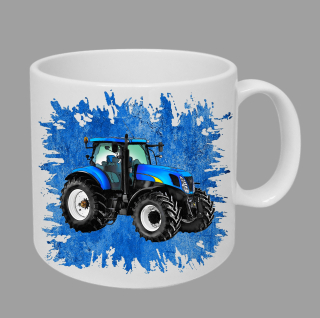 Moon River New Holland T7070 hrnek s traktorem modrý obsah 330 ml