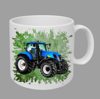 Moon River New Holland T7070 hrnek s traktorem zelený obsah 330 ml