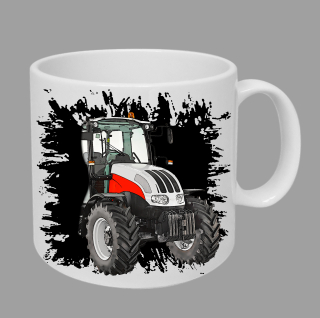 Moon River Steyr 4095 hrnek s traktorem černý obsah 330 ml