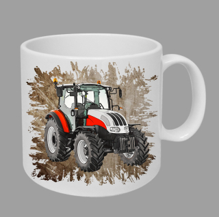 Moon River Steyr 4095 hrnek s traktorem hnědý obsah 330 ml