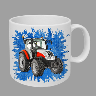Moon River Steyr 4095 hrnek s traktorem modrý obsah 330 ml