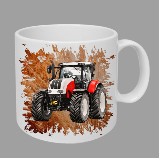 Moon River Steyr cvt 6240 hrnek s traktorem oranžový obsah 330 ml
