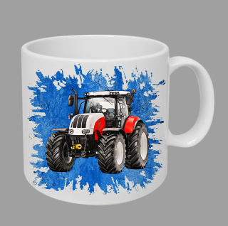 Moon River Steyr cvt 6240 hrnek s traktorem modrý obsah 330 ml