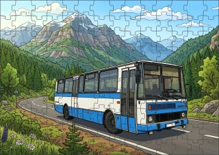 Moon River Karosa C734 II. Puzzle s autobusem 500 dílků