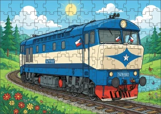 Moon River lokomotiva T478 Puzzle 300 dílků