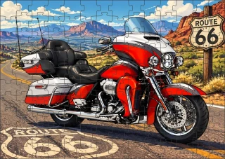 Moon River Harley ROUTE 66 puzzle 120 dílků