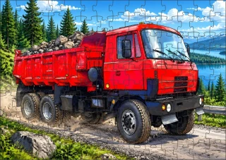 Moon River České nákladní auto cestář puzzle 120 dílků