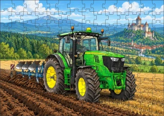 Moon River John Deere na poli puzzle 120 dílků