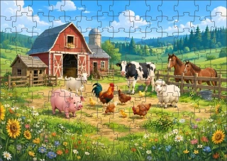 Moon River Farma domácí zvířátka puzzle 120 dílků