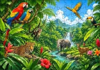 Moon River Zvířátka ze ZOO puzzle 120 dílků