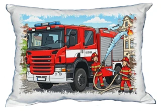 Moon River SCANIA hasičské auto  hasiči  polštářek 30 x 40 cm