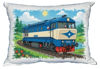 Moon River Bardotka lokomotiva T478 polštářek 30 x 40 cm
