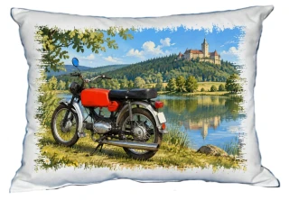 Moon River Česká motorka veterán č. 01 polštářek 30 x 40 cm