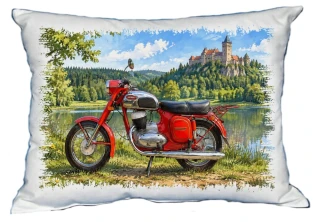 Moon River Česká motorka veterán č. 02  polštářek 30 x 40 cm