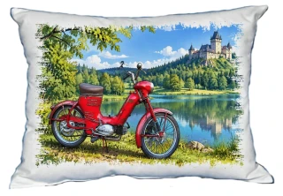 Moon River Česká motorka veterán č. 03  polštářek 30 x 40 cm