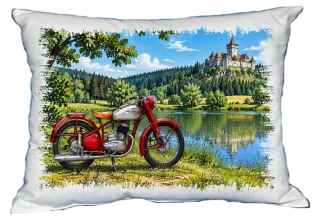 Moon River Česká motorka veterán č. 04  polštářek 30 x 40 cm