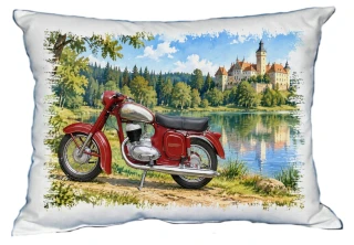 Moon River Česká motorka veterán č. 05  polštářek 30 x 40 cm