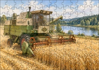 Moon River Fortschritt kombajn puzzle 120 dílků