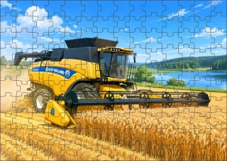 Moon River NEW HOLLAND kombajn puzzle 500 dílků