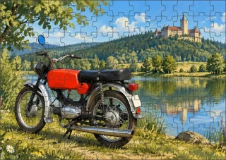 Moon River Česká motorka veterán  č. 01 puzzle 120 dílků
