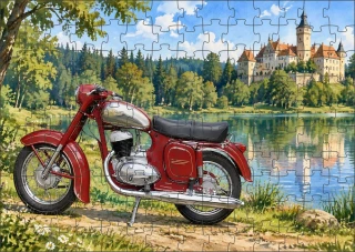 Moon River Česká motorka veterán  č. 05 puzzle 120 dílků