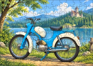 Moon River Česká motorka veterán  č. 07 puzzle 120 dílků