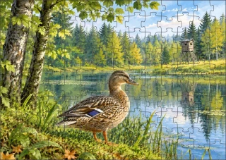 Moon River Lovu Zdar Kačena Puzzle pro myslivce  500 dílků