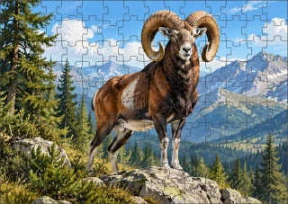 Moon River Lovu Zdar Muflon Puzzle pro myslivce  500 dílků