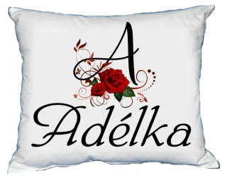 Moon River ADÉLKA polštář s dámským jménem 30x40 cm 