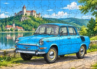 Moon River České auto veterán č.01 puzzle 500 dílků