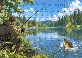 Moon River Petrův Zdar kapr Puzzle pro rybáře 120 dílků