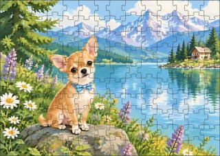 Moon River Čivava Puzzle 120 dílků