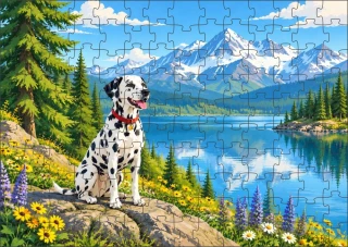 Moon River Dalmatin Puzzle 120 dílků