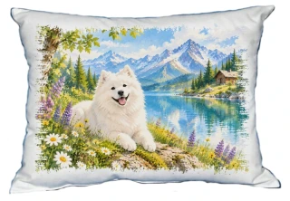 Moon River Samojed polštářek 30 x 40 cm