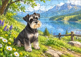 Moon River Knírač Puzzle 120 dílků