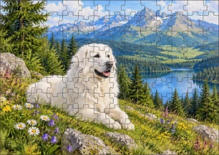 Moon River Slovenský čuvač Puzzle 120 dílků