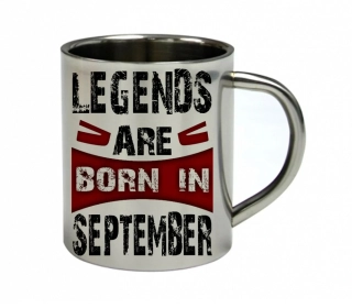 Moon River ZÁŘÍ nerezový hrnek legendy se rodí v září