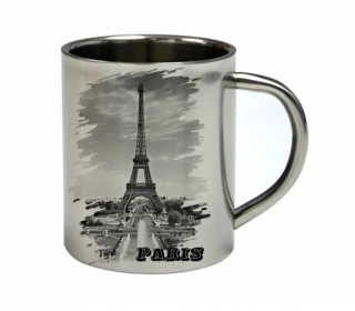 Moon River PAŘÍŽ Eiffelova věž nerezový hrnek s městem