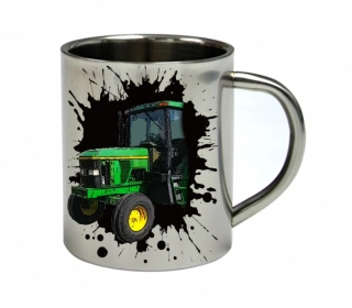 Moon River John Deere 6400  nerezový hrnek s traktorem